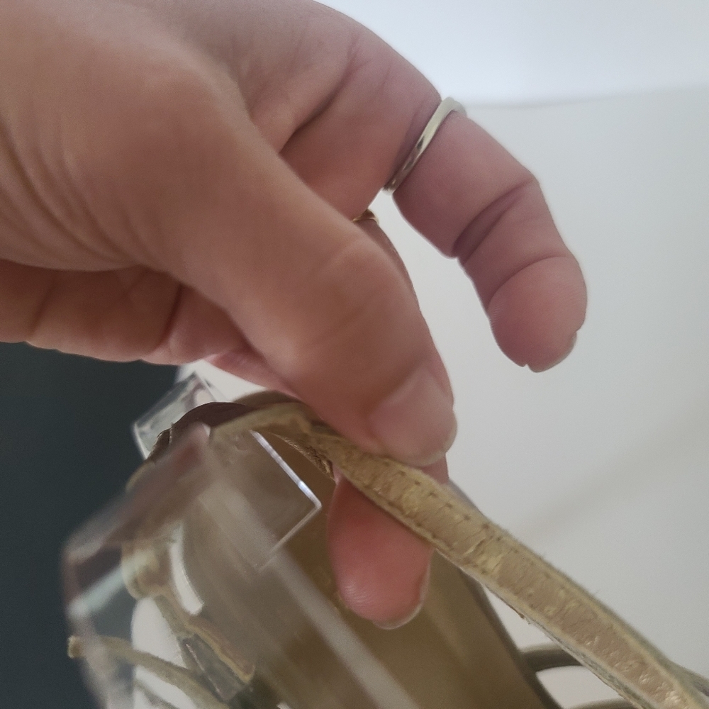 Stuart Weitzman Open Toe Platform Heels Size 7 - image 5